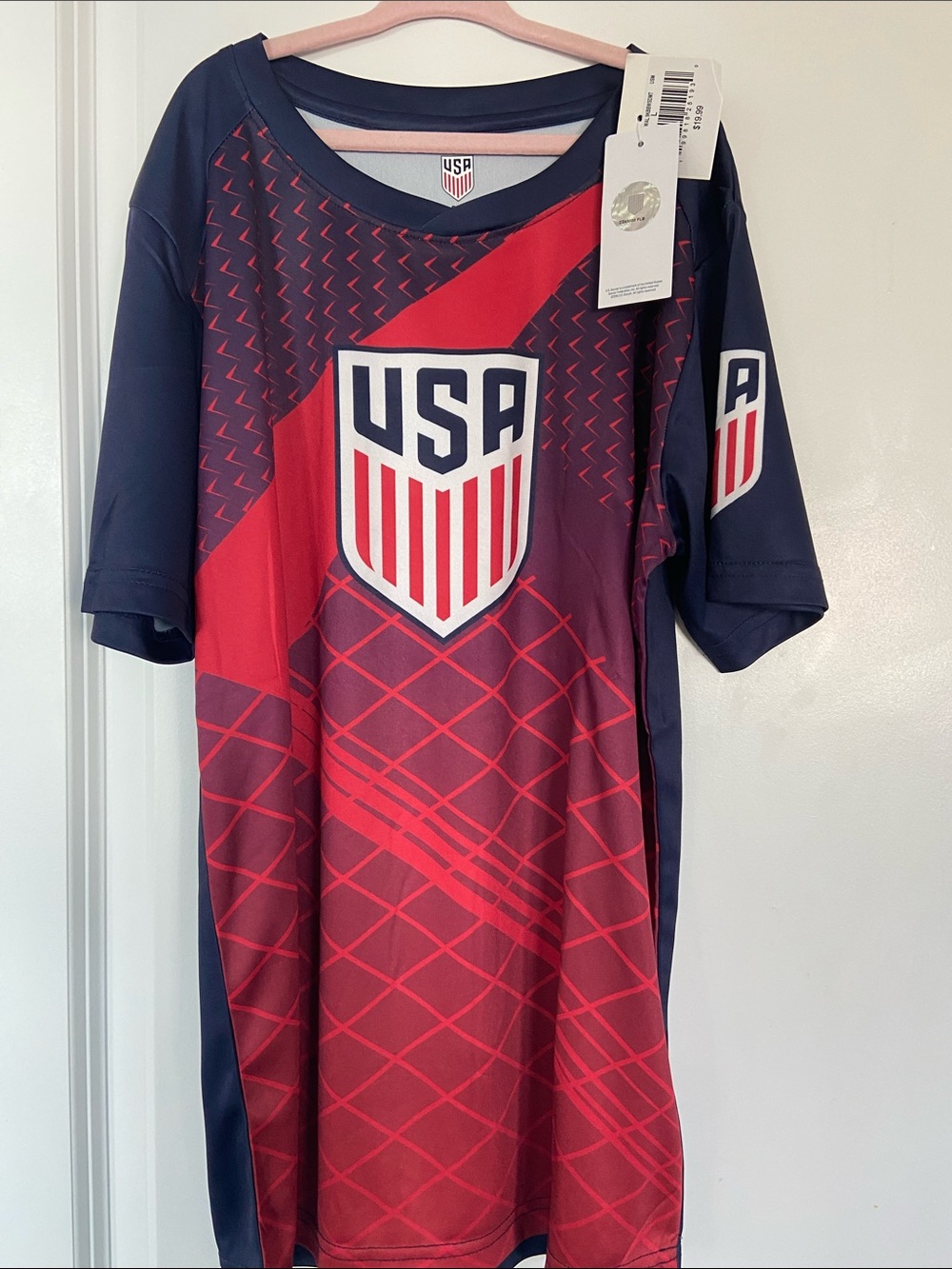 Kids USA Red & Navy Soccer Jersey